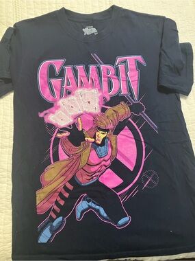 Marvel Gambit Graphic Tee in Black and Pink
